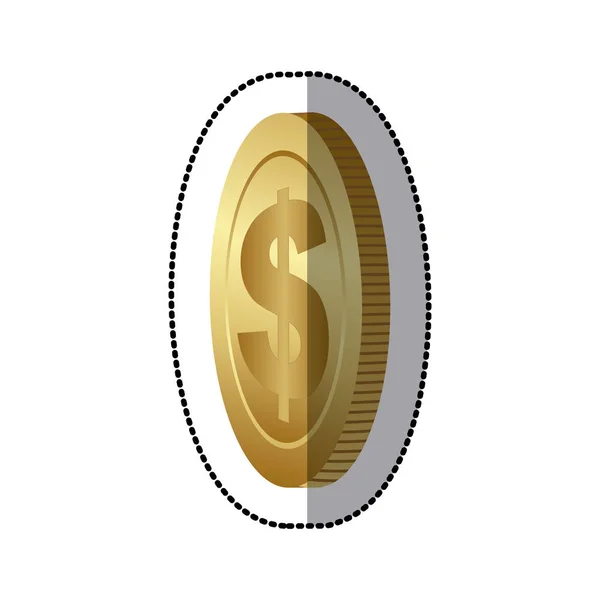 Obrázek ikony mince — Stockový vektor