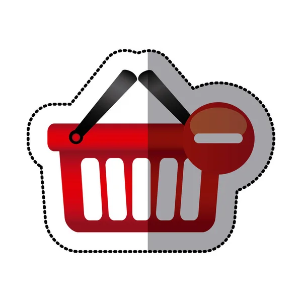Red baskets icon image — Stock Vector