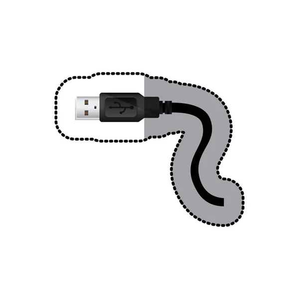 Imagem de ícone de conexão USB — Vetor de Stock