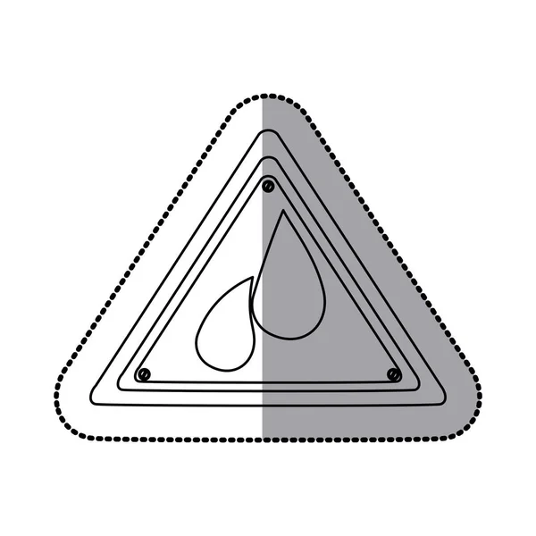 Emblema gotas icono de gasolina — Vector de stock