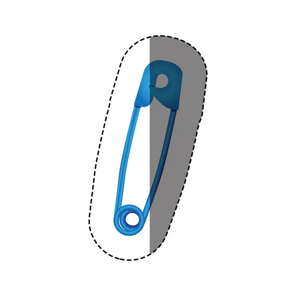 Klistermärke siluett med färg blöja krok — Stock vektor