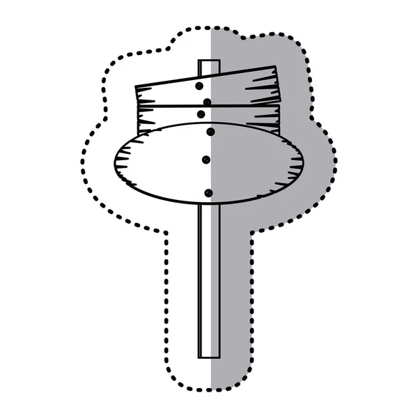 Наклейка силуэт набор формы коллекции деревянной доски знак — стоковый вектор