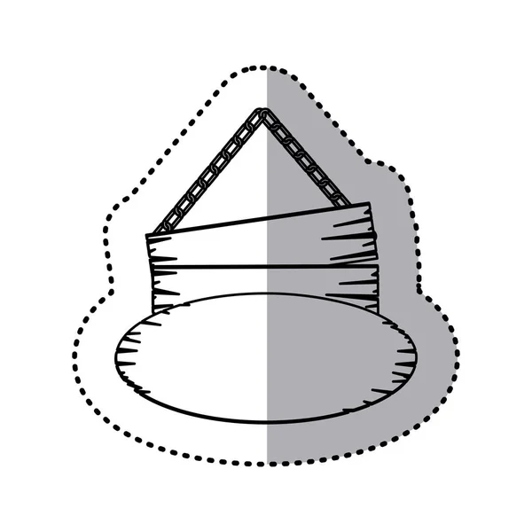 Pegatina silueta par piezas viejo letrero de madera con cadenas — Archivo Imágenes Vectoriales