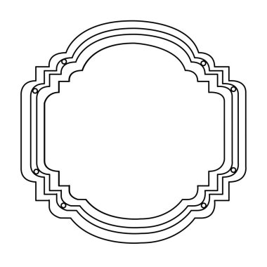siluet zarif hanedan dekoratif çerçeve