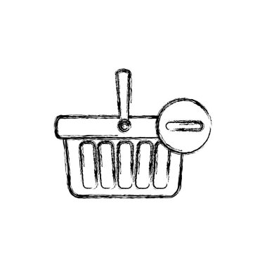 bulanık siluet alışveriş sepeti eksi işareti