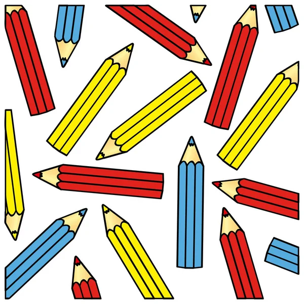 Bleistift Farbe Symbol Lager — Stockvektor