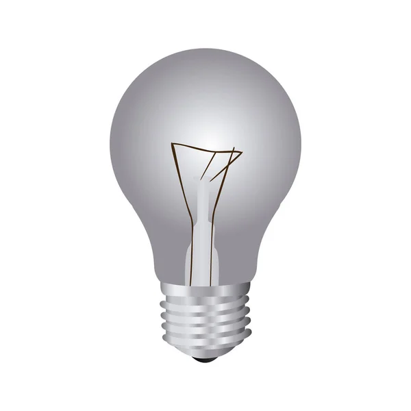 Immagine icona lampadina argento — Vettoriale Stock