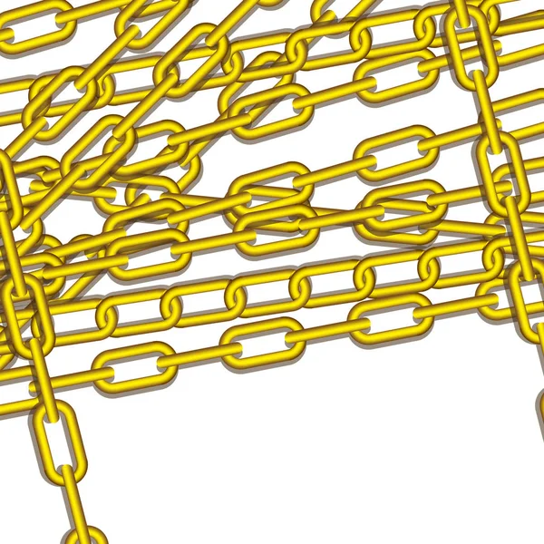 Изображение значка золотых цепей — стоковый вектор