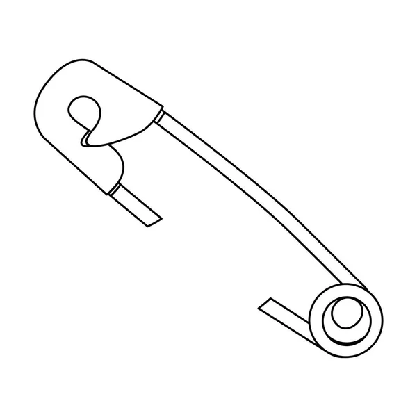 Figura seguridad pin icono imagen — Vector de stock
