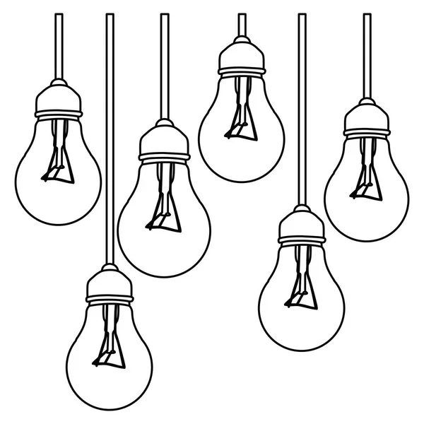 Abbildung Glühbirnen Symbol Aktienbild — Stockvektor
