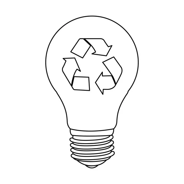 Figure bulb eco icon — Stock Vector