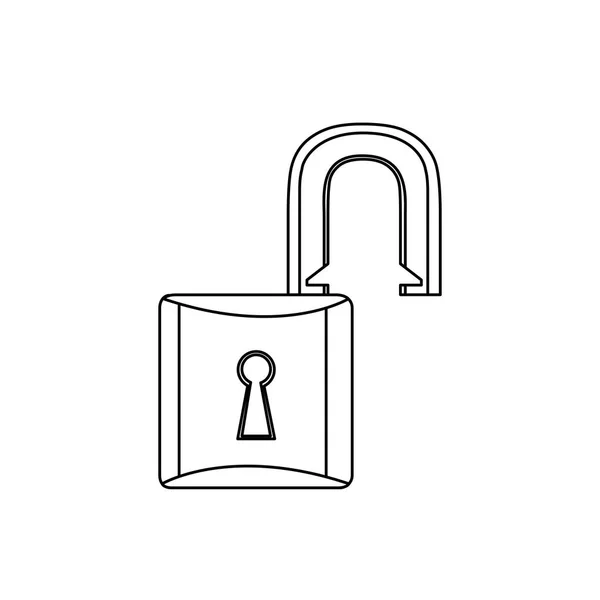 Figur öppen låsikonen — Stock vektor
