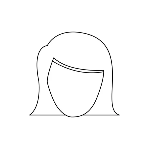Figur ansikte formella kvinna ikonen — Stock vektor