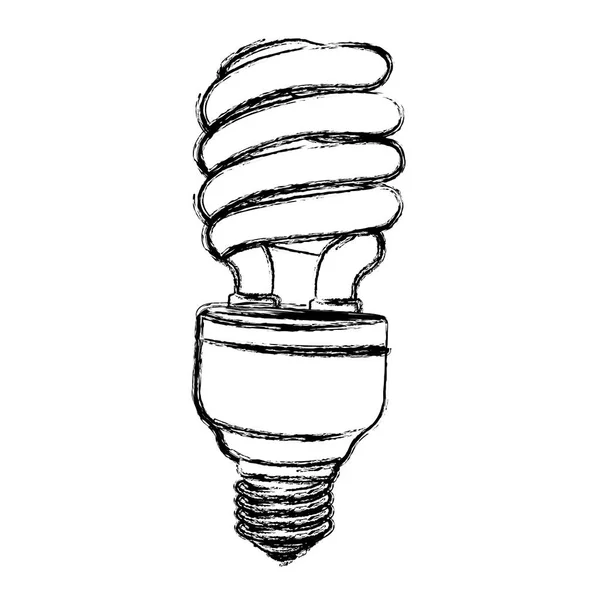 Contour city bulb energy icon — Stock Vector