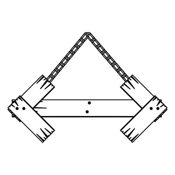 Figura legno avvisi icona — Vettoriale Stock