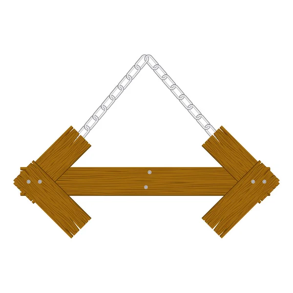 Icono de avisos de madera marrón — Vector de stock