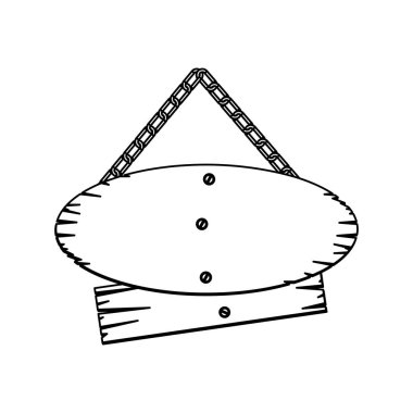 siluet ahşap uyarı simgesi