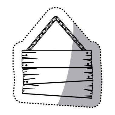 siluet ahşap uyarı simgesi