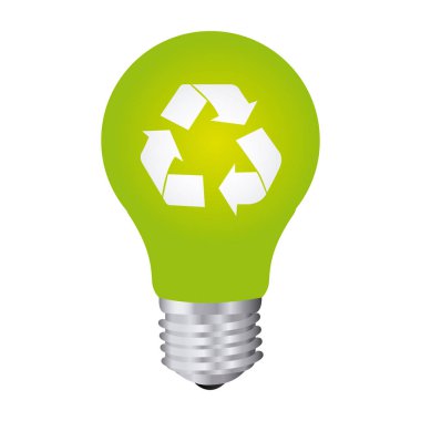 renk siluet ampul simgesi geri dönüşüm ile ile