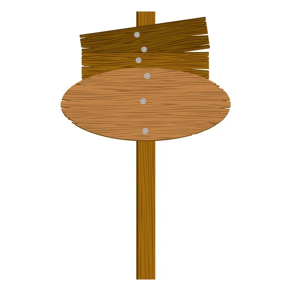 Symbolbild aus braunem Holz — Stockvektor