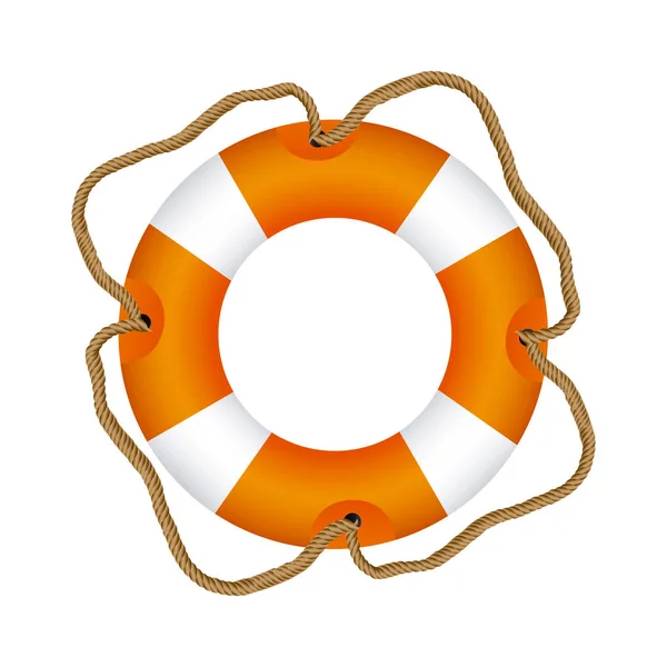 Color lifebuoy icon image — Stock Vector