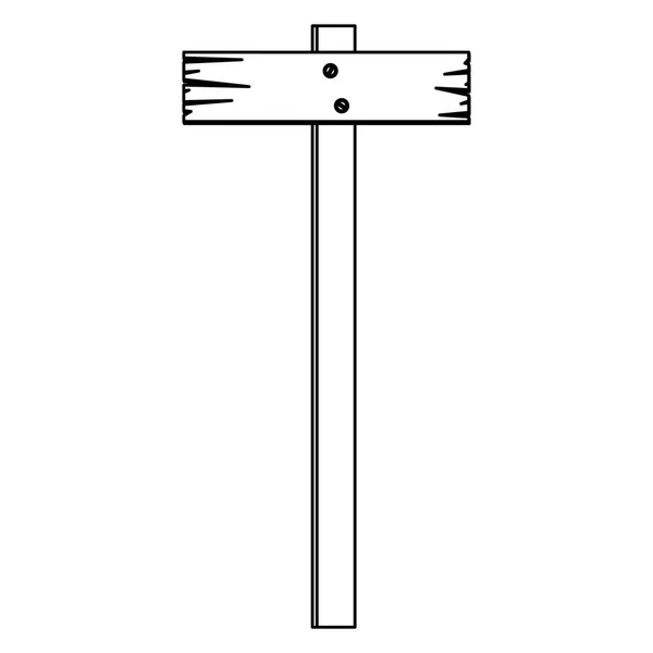 Silueta madera signo icono imagen — Vector de stock