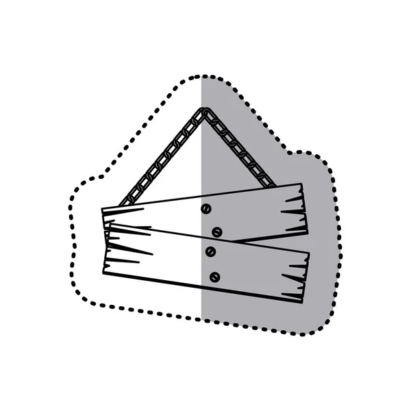 Silhueta madeira notas ícone — Vetor de Stock