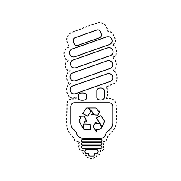 Figure bulb energy saver icon — Stock Vector