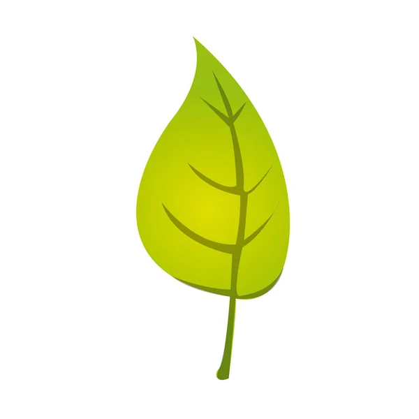 Kolorowe sylwetka z zielonych liści z macierzystych — Wektor stockowy