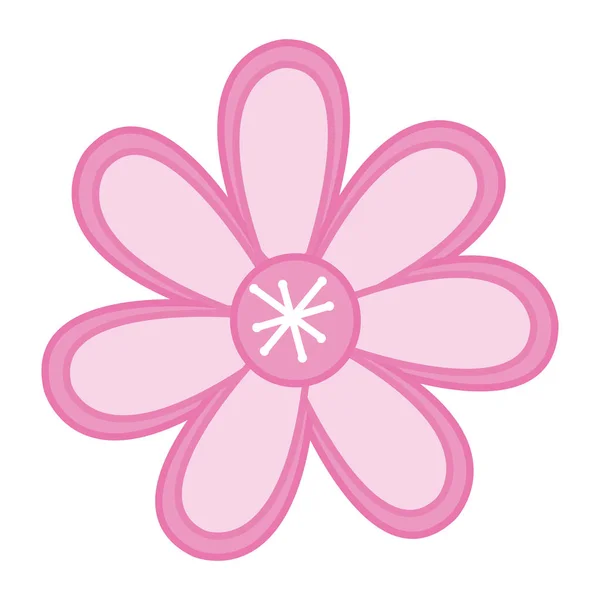 Boceto de color con flor rosa — Vector de stock
