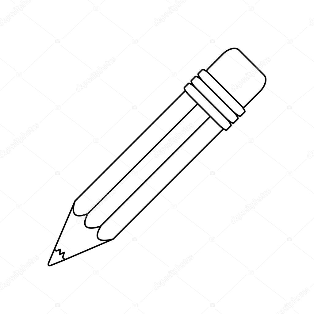contour pencil icon stock image