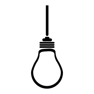 ampul ışık ile siyah siluet