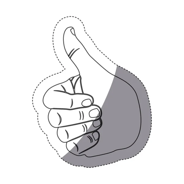 Αποχρώσεις του γκρι περίγραμμα αυτοκόλλητο με το χέρι με σήμα εγκριθεί εσωτερικη — Διανυσματικό Αρχείο