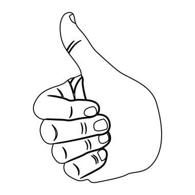 Kontur el tüm iyi simgesi