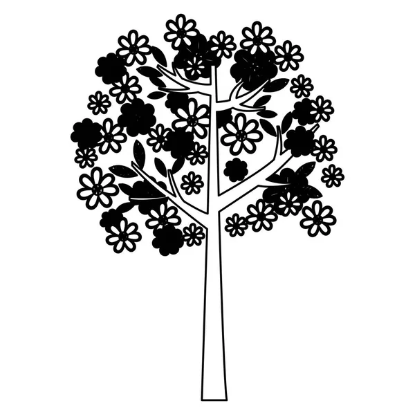 Silueta árboles icono stock — Archivo Imágenes Vectoriales