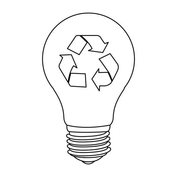 Lamp opslaan eco-pictogram — Stockvector