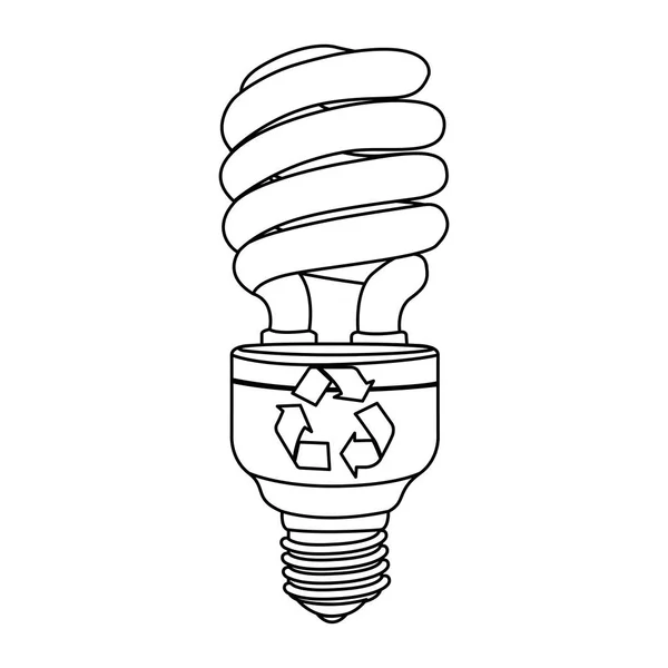 Ampoules à économie d'énergie icône — Image vectorielle