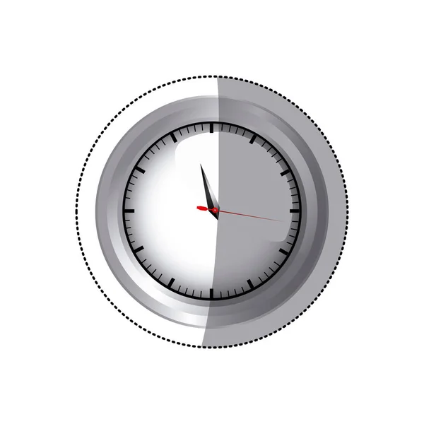 Pegatina pantalla cromo cronómetro contador de tiempo icono — Archivo Imágenes Vectoriales