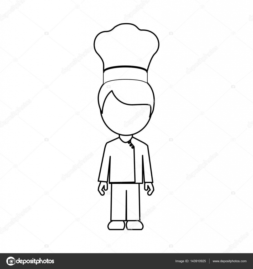 Silhouette faceless avatar man chef suit Stock Vector by ©grgroupstock ...