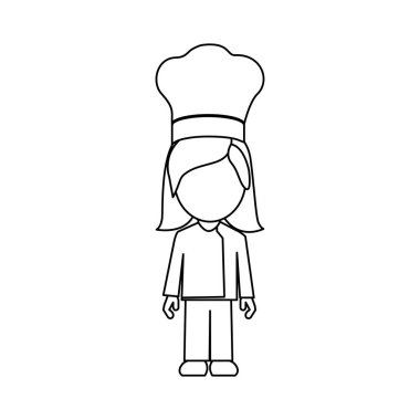 siluet meçhul avatar kadın Şef takım elbise