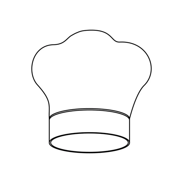 Silhouette chef hat uniform kitchen element — 图库矢量图片