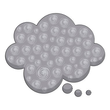 etiket belirtme çizgisi için arka plan bulut şeklinde diyalog swirls