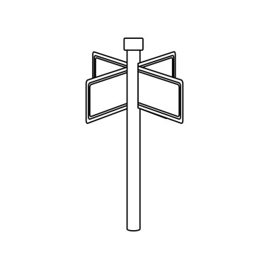 dikdörtgen şeklinde metal çok yönlü işaretçilerle tek renkli dağılımı