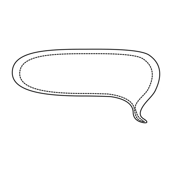 Línea punteada monocromática con llamada para la forma de diálogo de rectángulo redondeado con textura — Archivo Imágenes Vectoriales