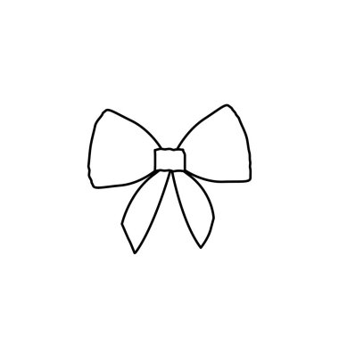 siluet gerçekçi şirin şerit yay ile