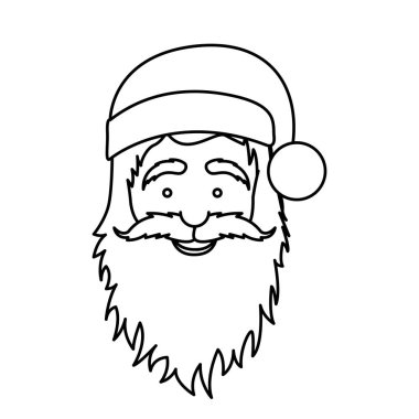 siluet yüz karikatür Noel baba dikey simgesi
