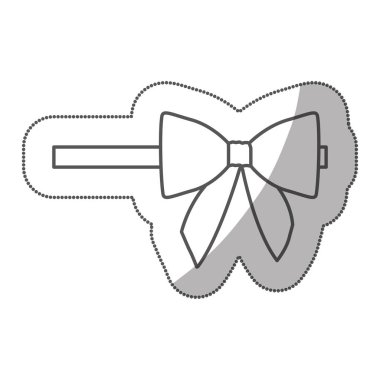 etiket siluet saten sağ tarafta şerit ve Pruva sarma