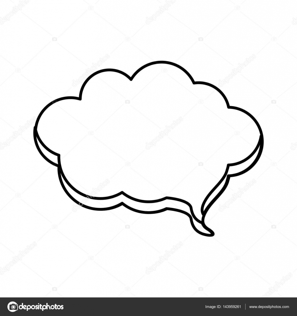 Contour Cloud Chat Bubble Icon Vector Image By C Grgroupstock Vector Stock Contour Cloud Chat Bubble Icon Vector Image By C Grgroupstock Vector Stock