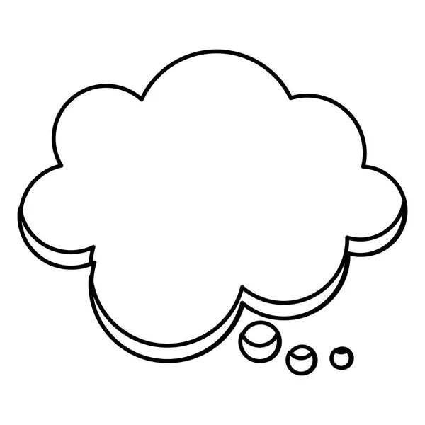 Silueta nube chat burbuja icono — Vector de stock