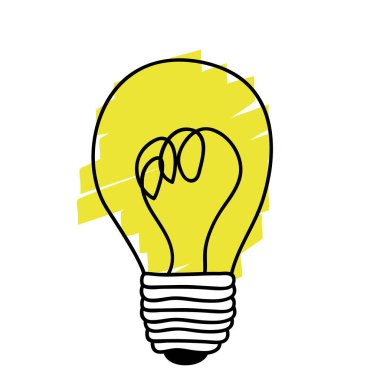 sarı etiket boya ampul simgesi